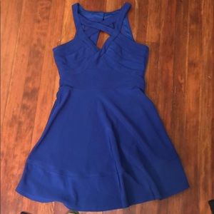 Royal Blue Knee Length Dress